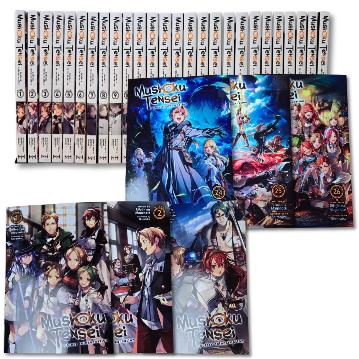 Mushoku Tensei Reincarnazione Senza Lavoro Light Novel Inglese Vol. Set completo 1-26