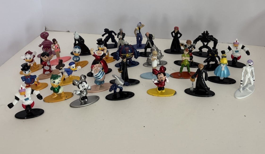 DISNEY Jada Nano Metal Mini Figures Diecast Metal Figures Lot of 33