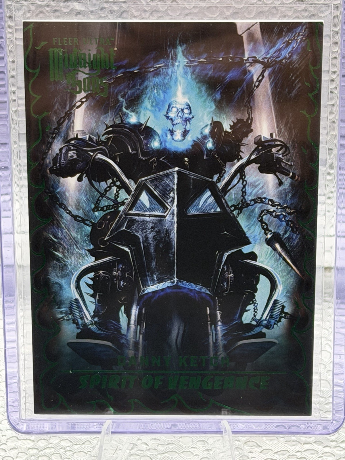 Upper Deck 2023 Fleer Ultra Midnight Sons Danny Ketch. Spirito della Vendetta Verde