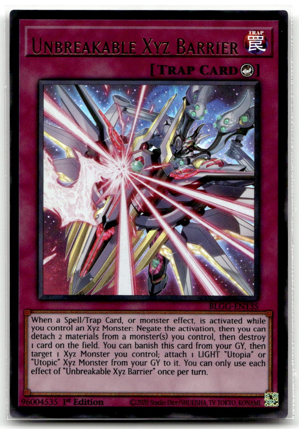 Barriera Xyz Infrangibile BLGG-EN135 1° Edizione Ultra Rara Yu-Gi-Oh TCG NM