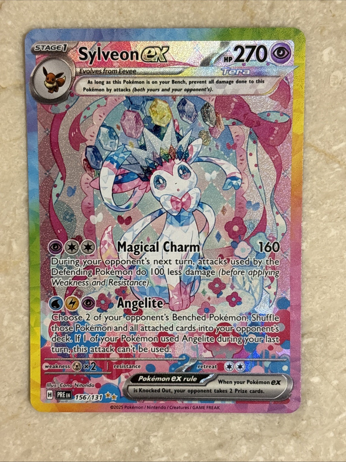 Pokemon TCG Sylveon ex 156/131 Evoluzioni Prismatiche SIR Full Art Holo ENG