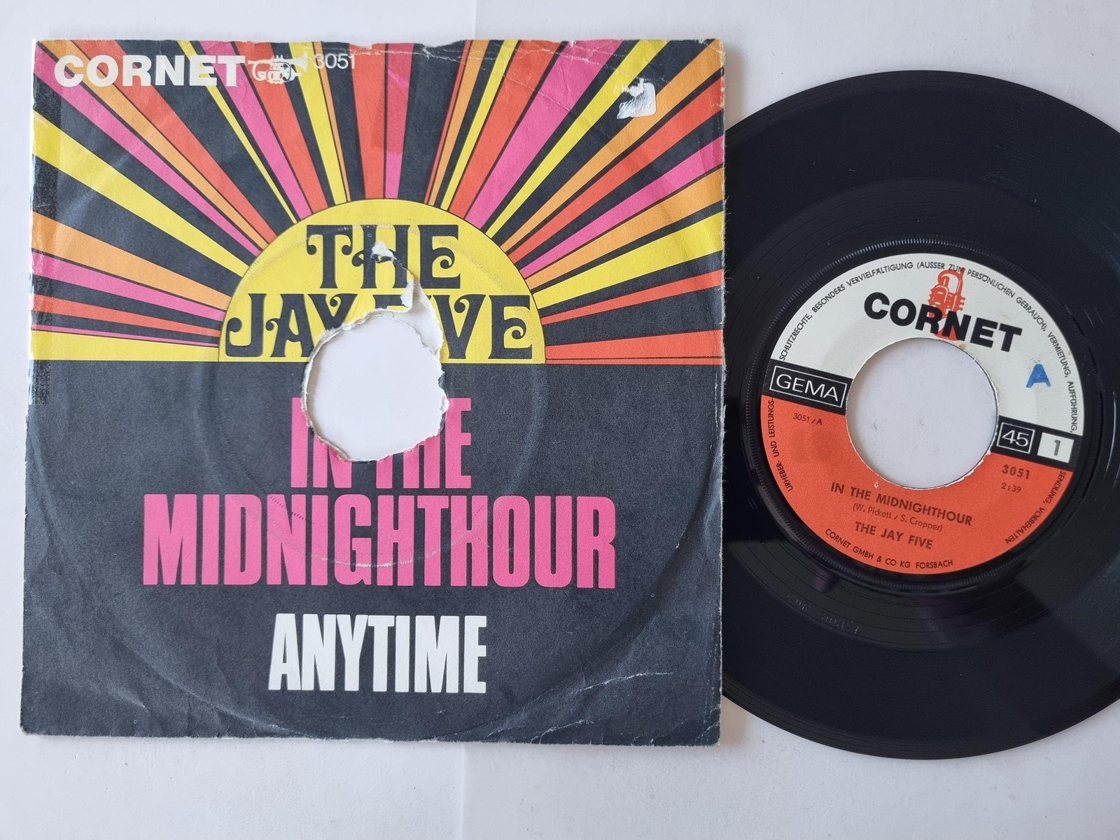 The Jay Five - In The Midnight Hour 7'' Vinyl Germany WORN COVER!!