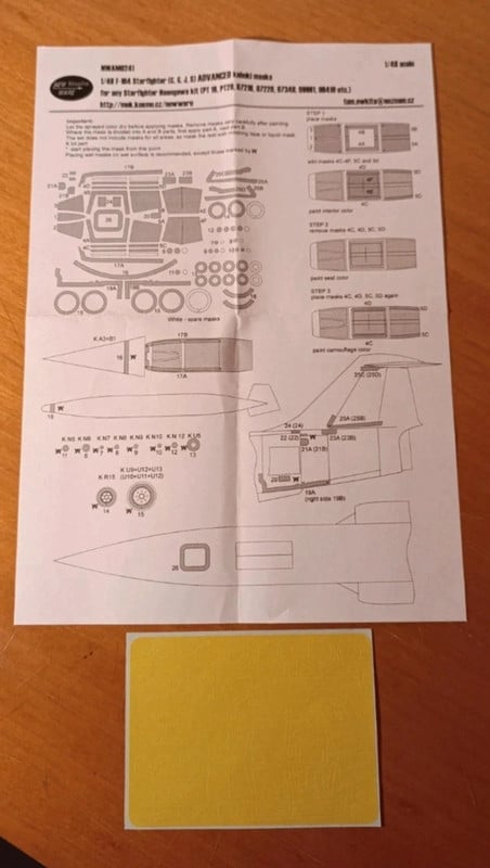 Masks F-104 scala 1:48