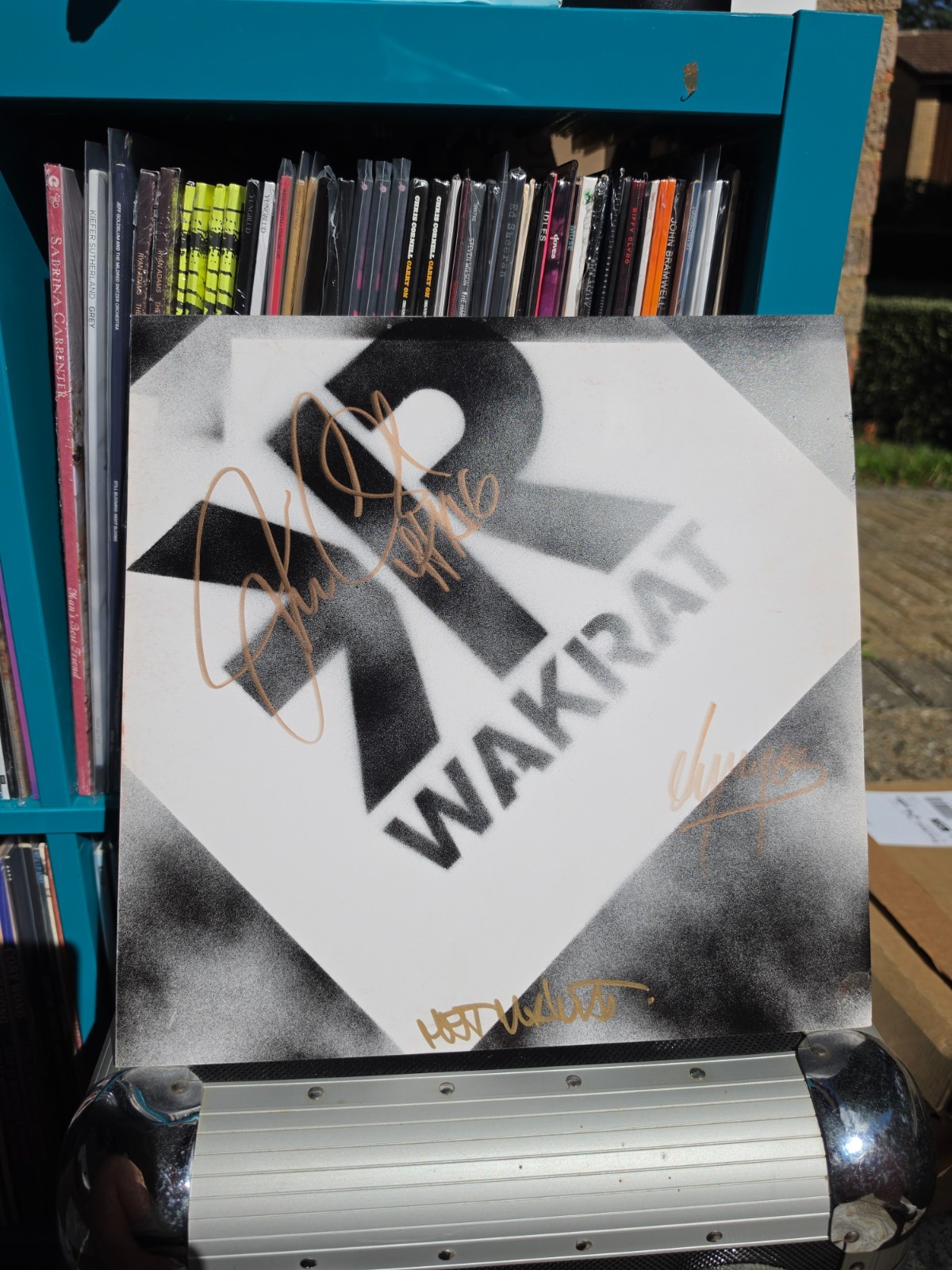 Wakrat Red Vinyl Record Spray Paint SIGNED AUTOGRAPHED Rage Against the Machine