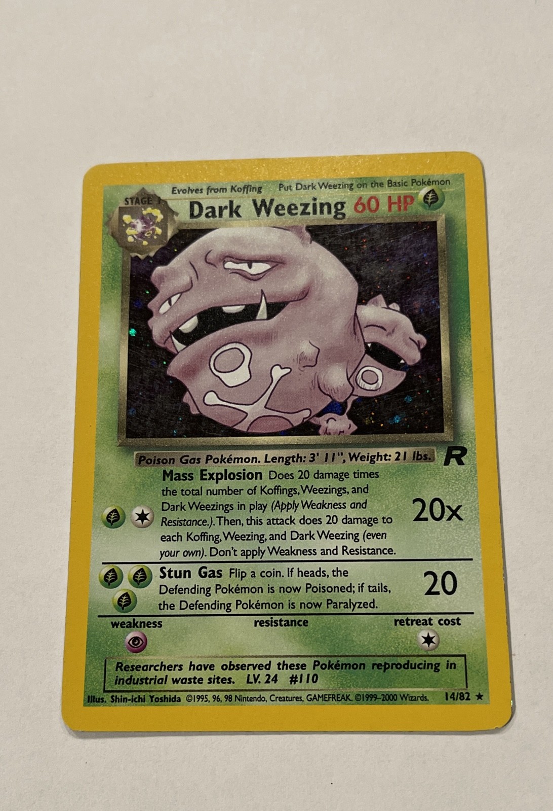 Dark Weezing 14/82 Team Rocket Holo