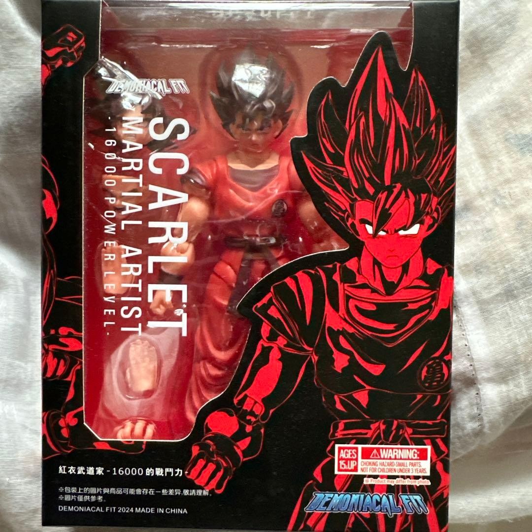 Modellino SHF Dragon Ball Z Goku Kaioken 3x 6 pollici raro da collezione