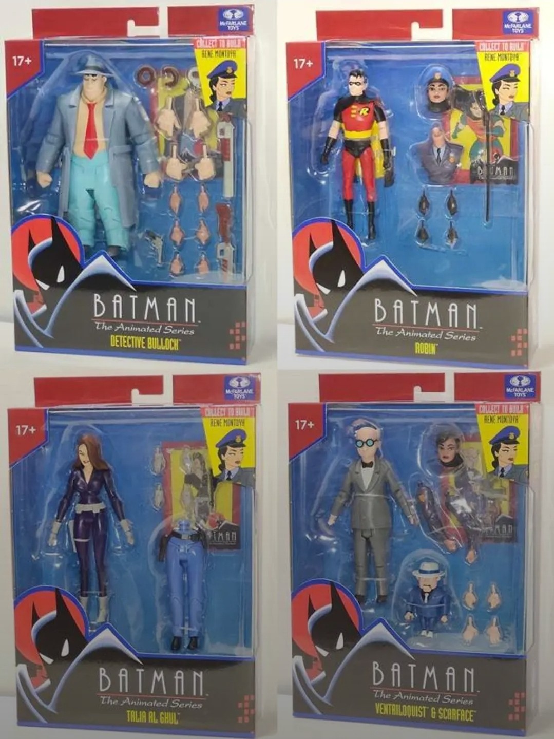 Set action figure McFarlane Batman TAS 6" - Robin Talia Scarefa Montoya Bullock