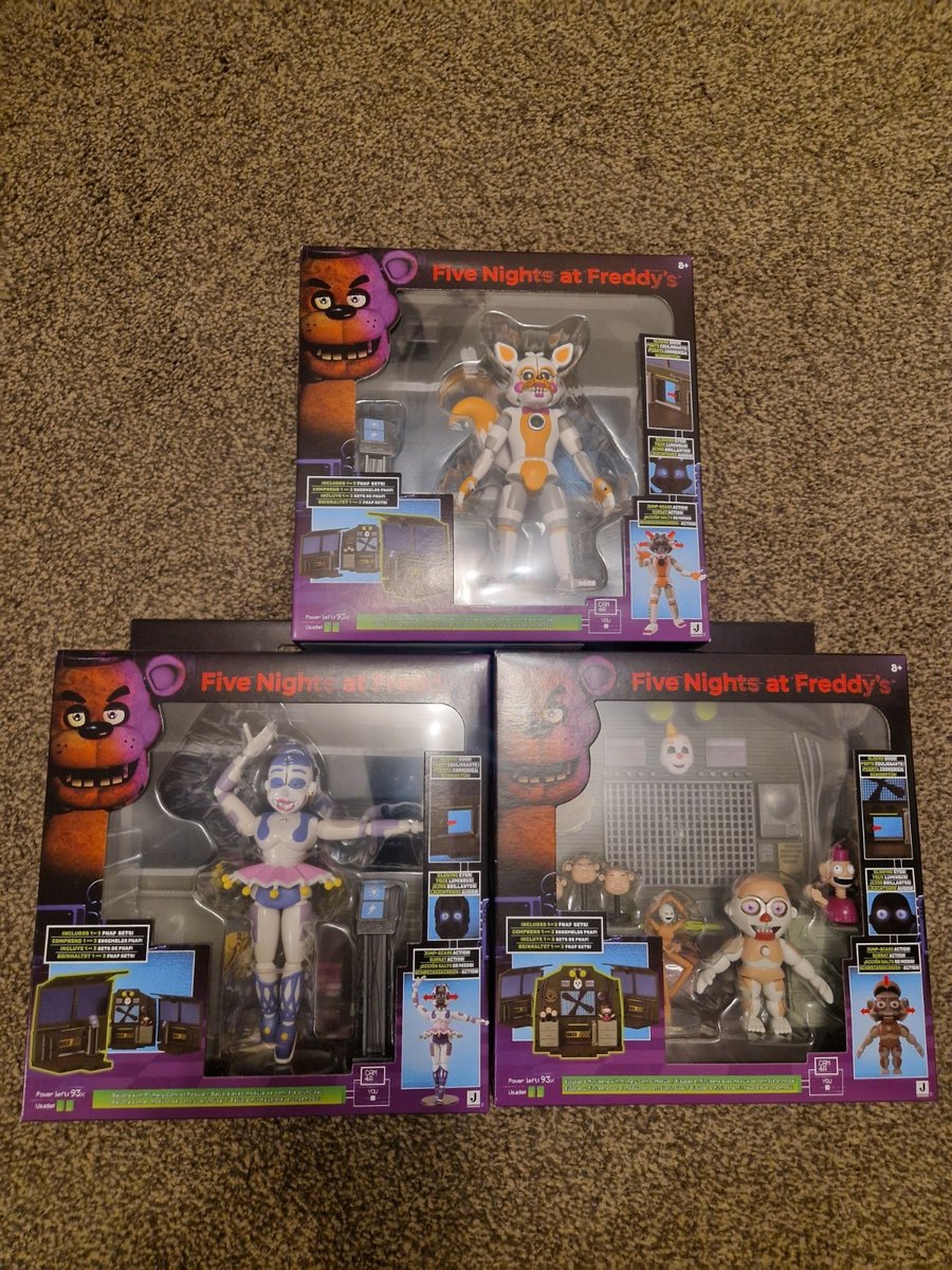 Pacchetto FNAF cinque notti da Freddy’s! Ballora Bidybab & Minreena, Lolbit Jazwares