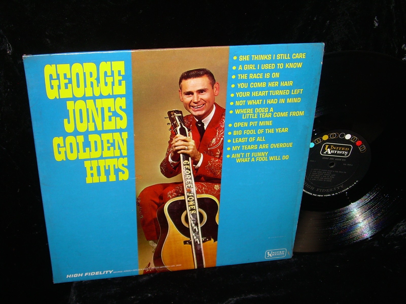 George Jones LP UNITED ARTISTS 3532 Golden Hits SHRINK 1966 MONO