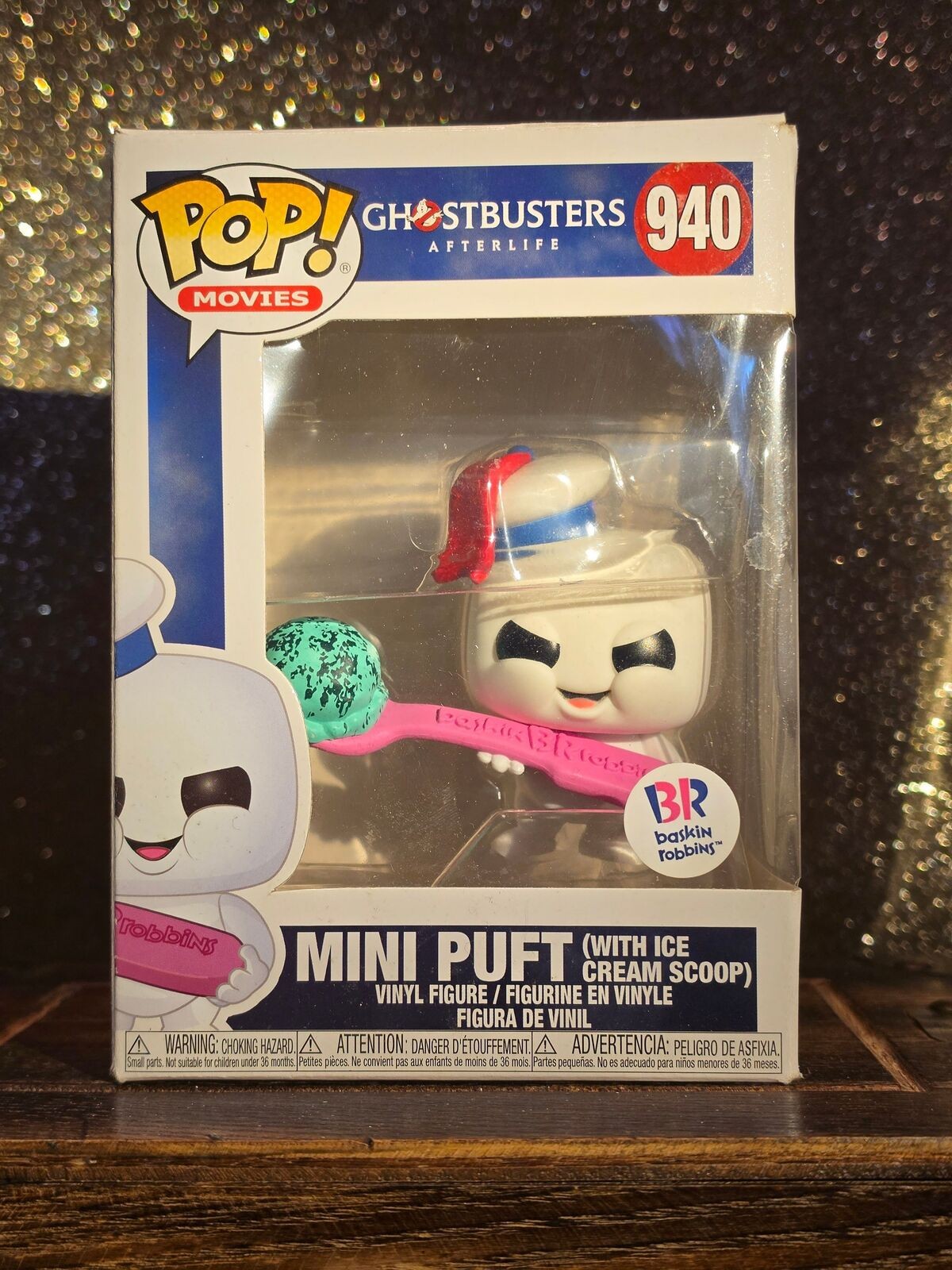 Mini Puft With Ice Cream Scoop Baskin Robins Exclusive Ghostbusters Funko 940