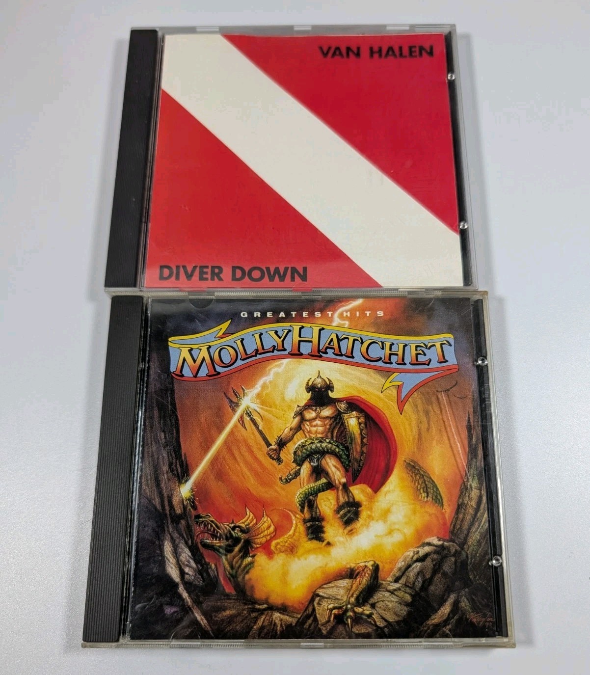 Van Halen Molly Hatchet Vintage CD Lot Diver Down Greatest Hits Classic Rock 2CD