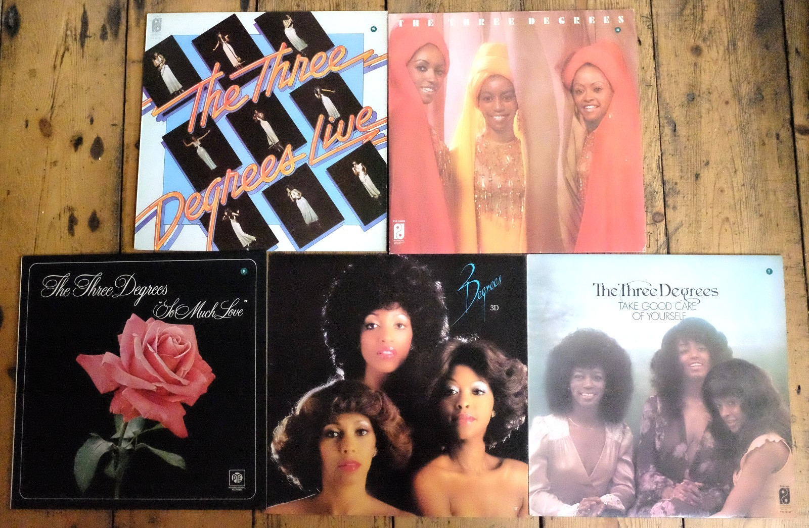 THE THREE DEGREES LP ALBUM JOB LOT VINYL 70s Disco Philly Soul So Much Love Live