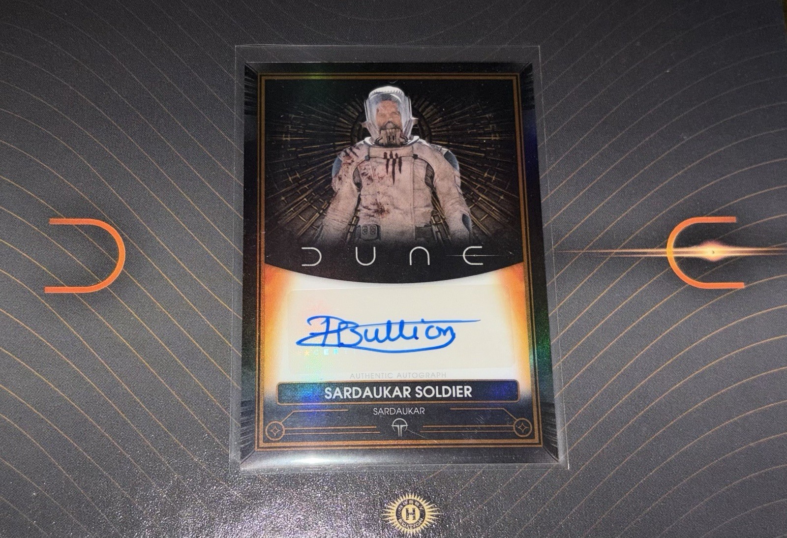 Scheda autografa Paul Bullion As Sardaukar Soldier 2024 Topps Chrome Dune #A-PB