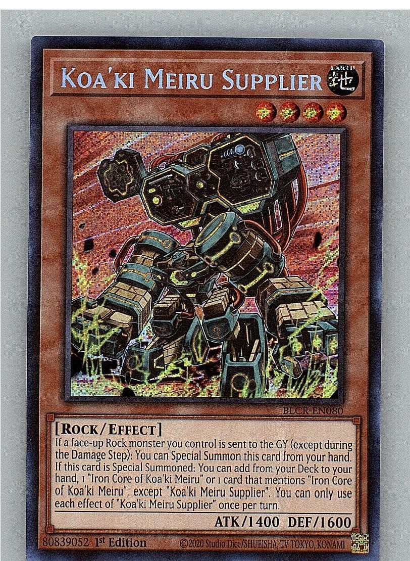 Koa'ki Meiru Fornitore BLCR-EN080 Yu-Gi-Oh 1° Edizione LP