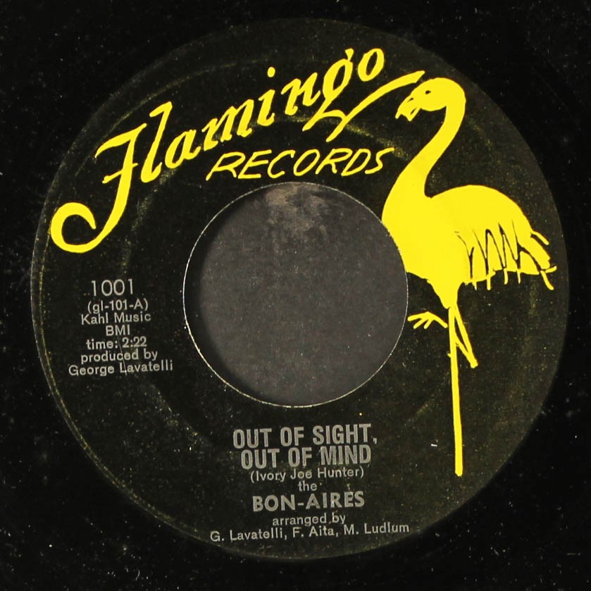 BON-AIRES: out of sight, out of mind / i love you FLAMINGO 7" Single 45 RPM