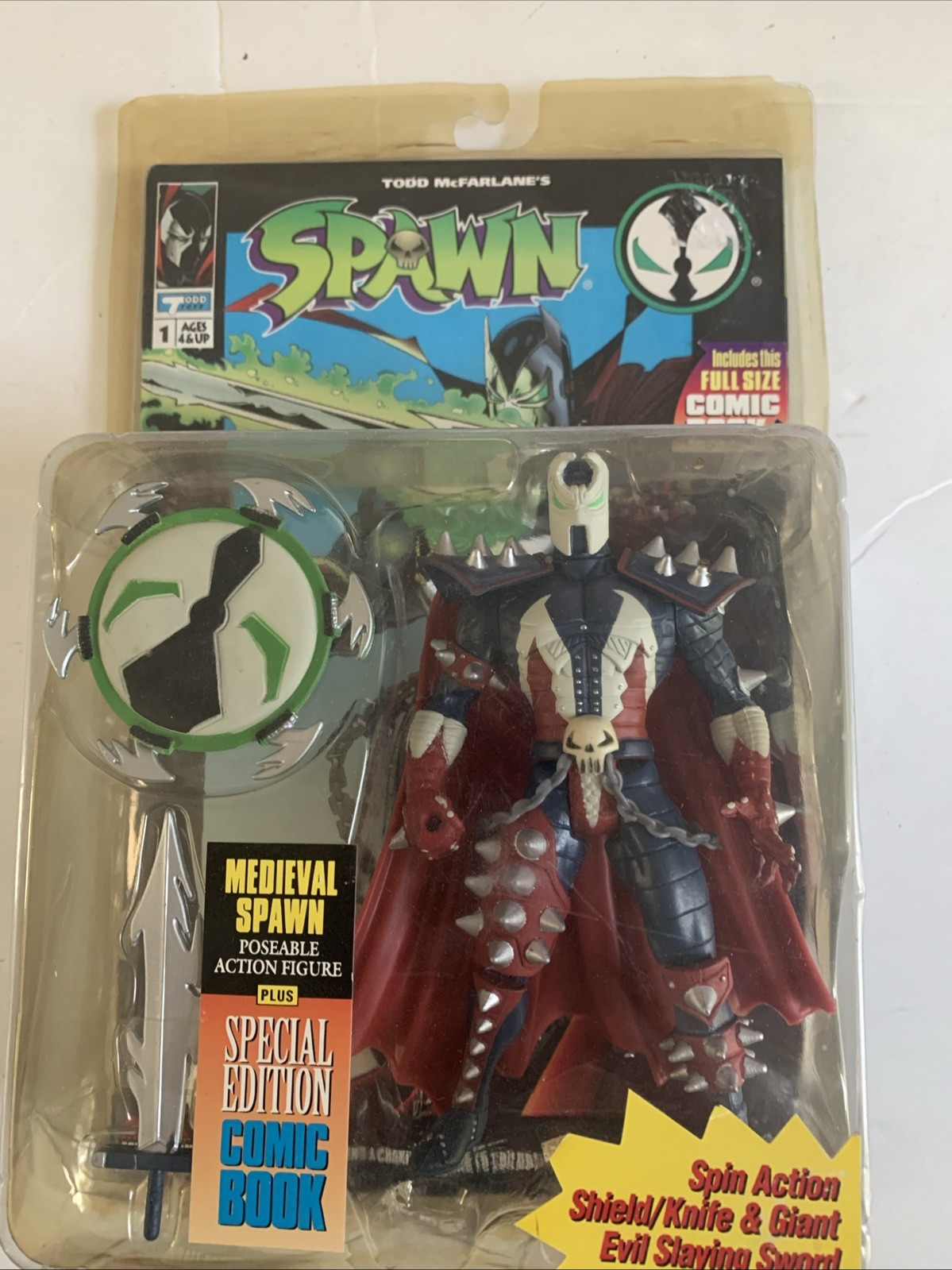 McFarlane Toys Medieval Spawn Series 1 Action Figure 1994 Shelf Wear Gt
