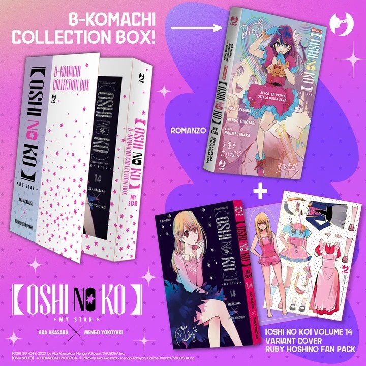 OSHI NO KO B-KOMACHI COLLECTION BOX ROMANZO + VOL. 14 RUBY HOSHINO FAN PACK ITA