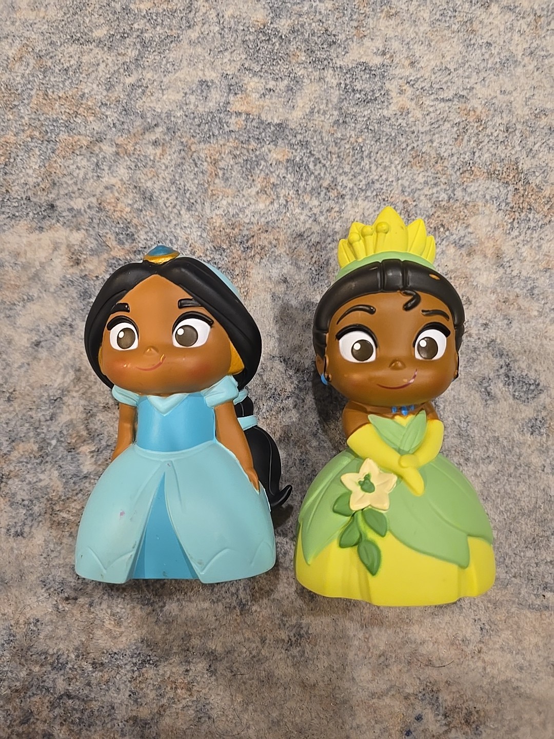 Disney Princess Bath Toys~ Jasmine & Tiana ~5"