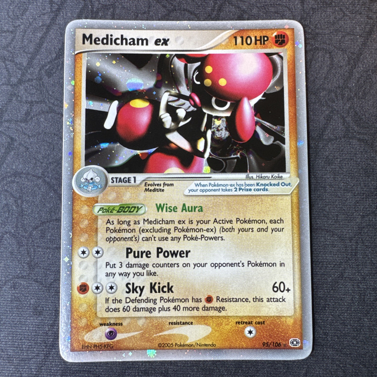 Pokemon Holo Smeraldo Medicham ex 95/106