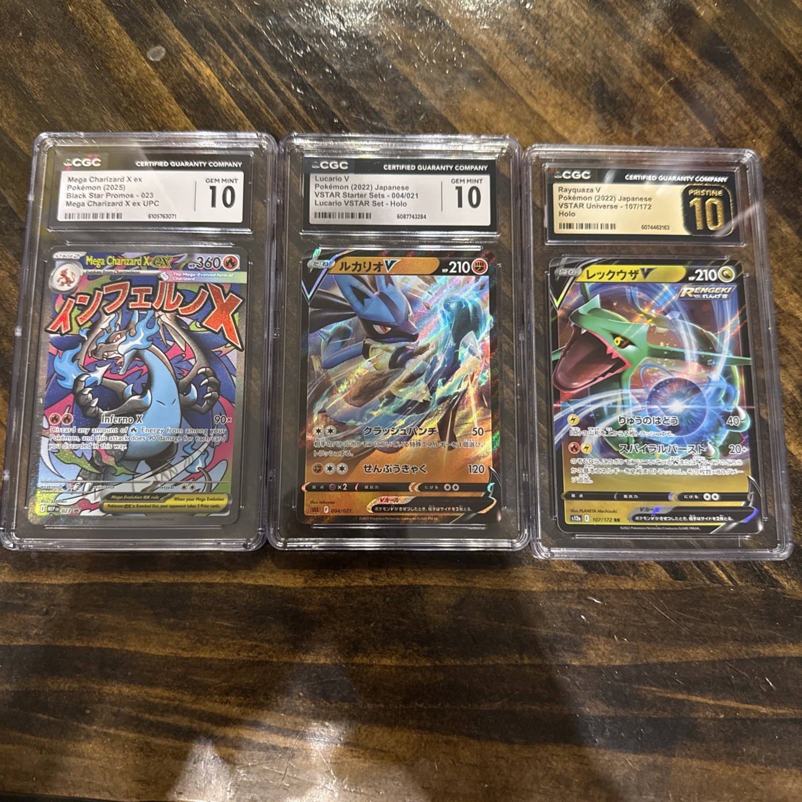 Lot Of 3 CHC Graded Pokemon Cards Charizard Rayquaza CGC Pristine 10