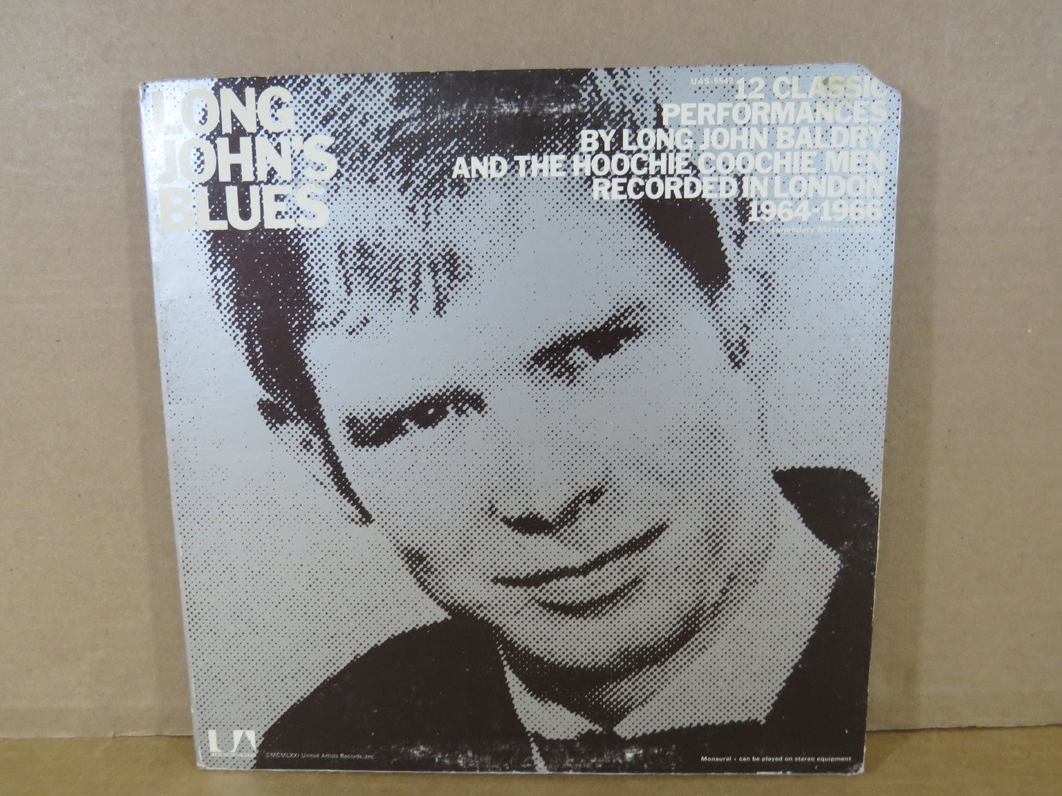 Long John Baldry - Long John's Blues LP 1971 United Artists Blues 33 RPM EXC