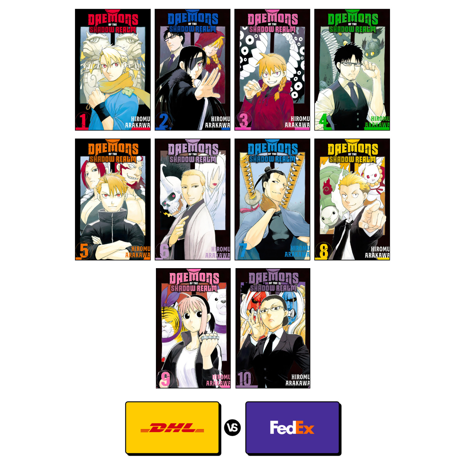 Daemons of the Shadow Realm set completo vol.1-10 KL manga fumetto inglese