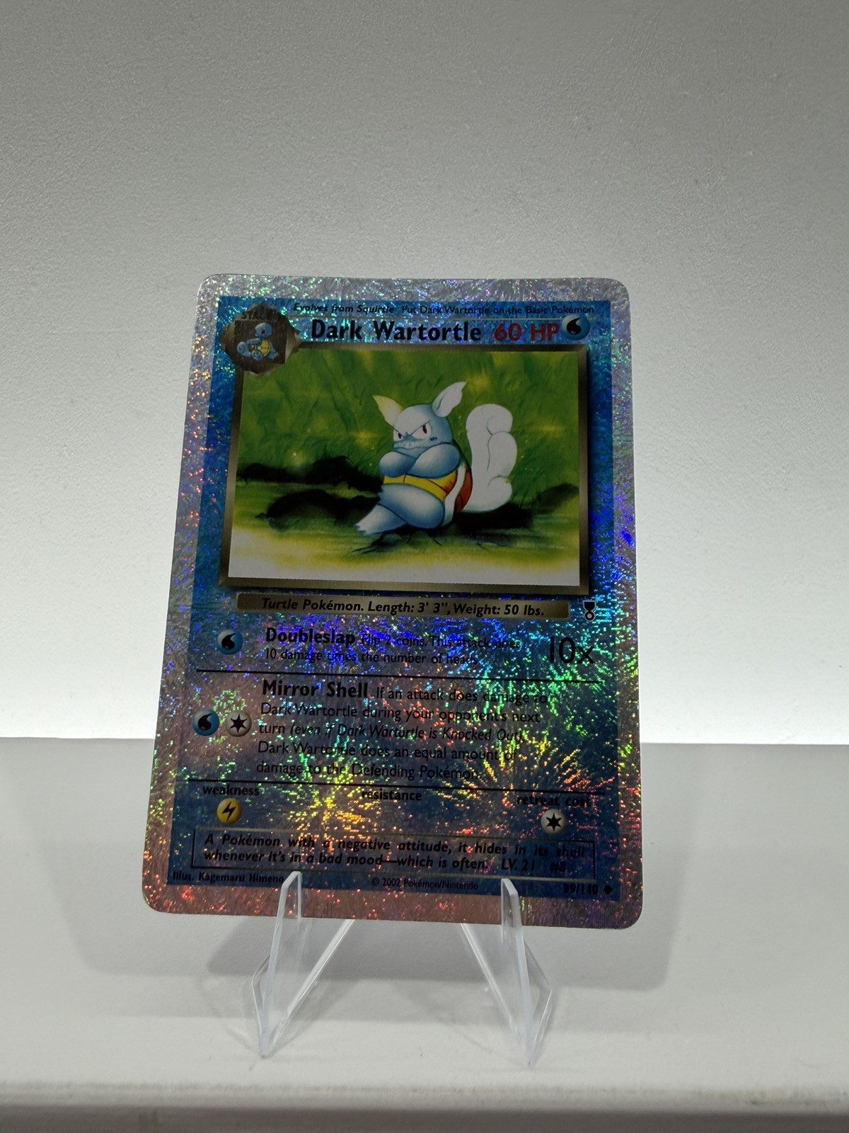 Dark Wartortle 39/110 - Collezione Leggendaria - Reverse Holo - NM-M Grade it 
