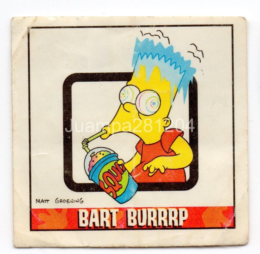 BART BURRRP #19 CROMO STICKER LAS 30 CARAS DE BART LOS SIMPSONS 2000 MATUTANO