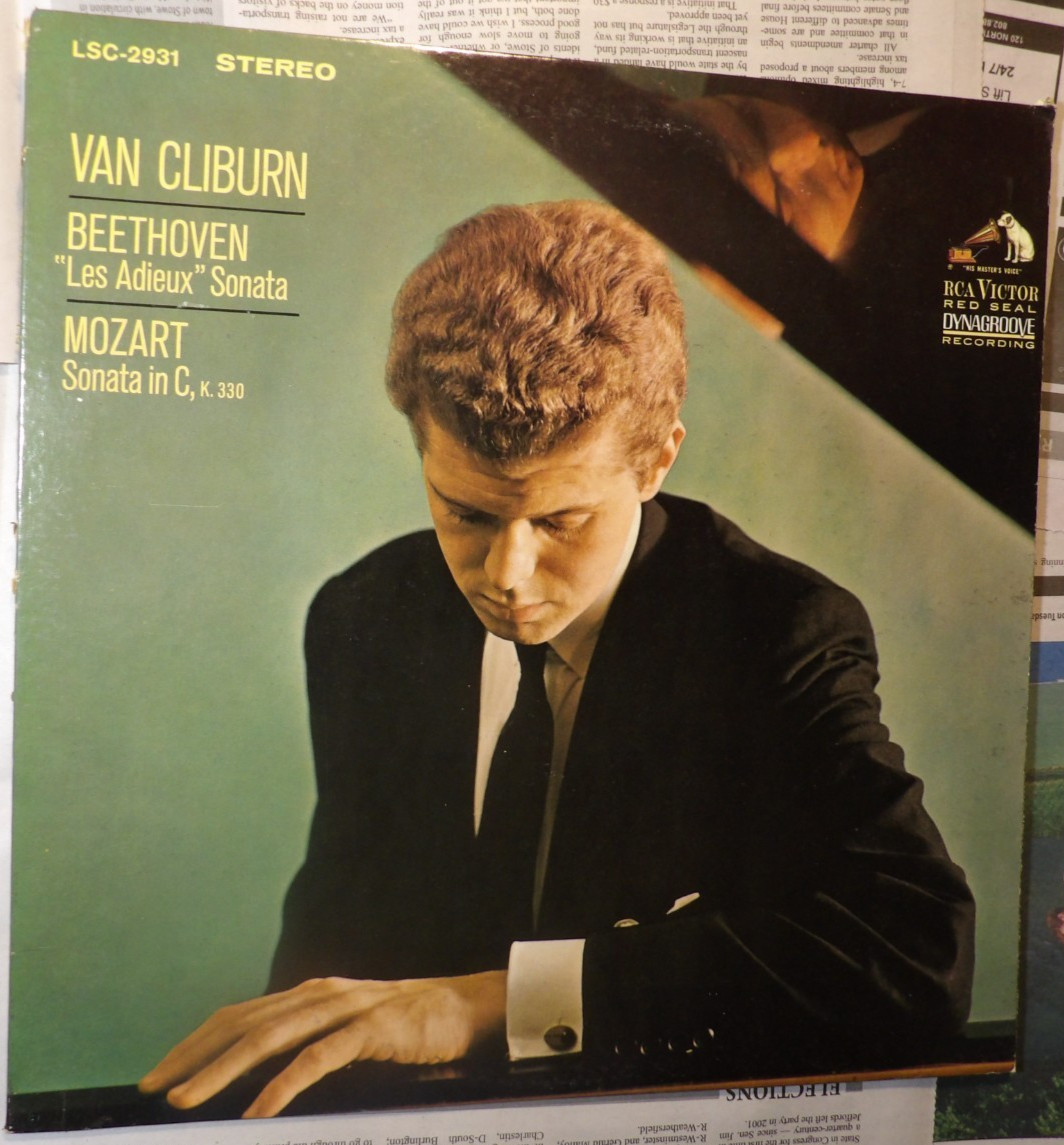 Van Cliburn Beethoven Les Adieux Mozart Sonata in C LSC-2931 Stereo RCA Victor