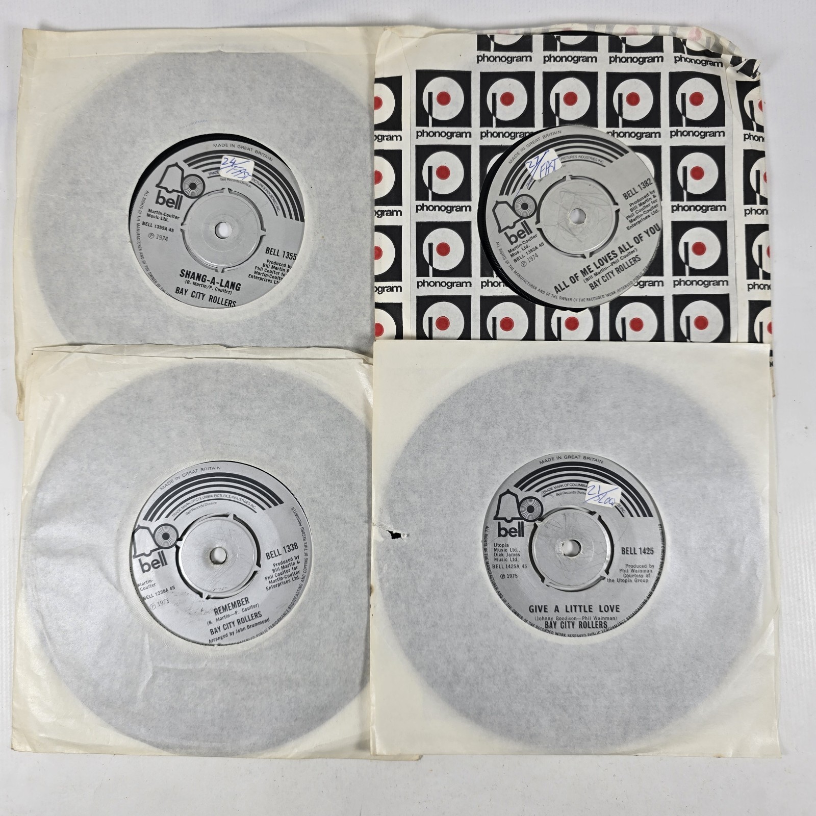 Bay City Rollers Vinyl Record Bundle Lot 4 Records Bell VG+