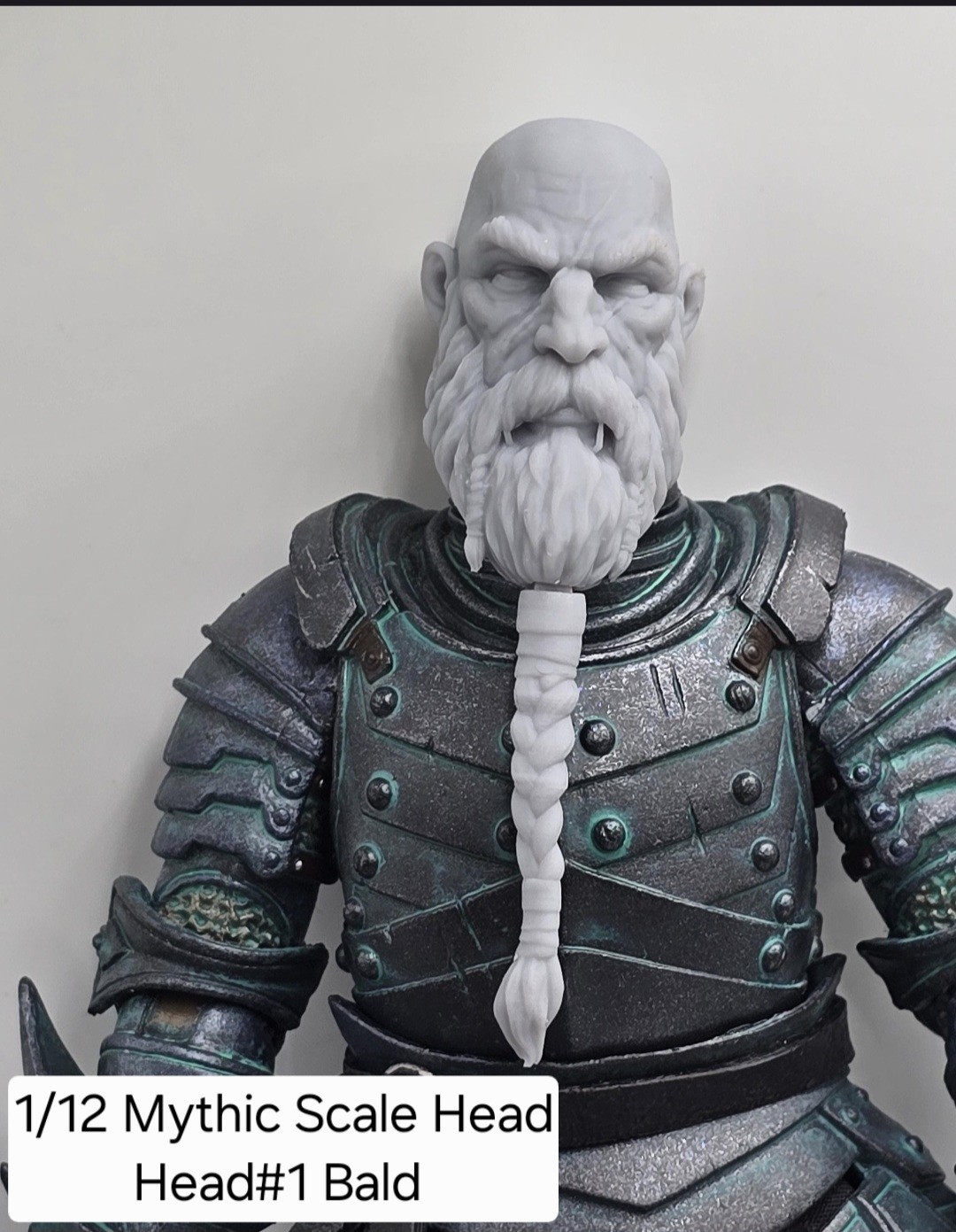 3d Printed VIKING Head#1  1.0 Scale For Mythic Legions 1/12 figure 