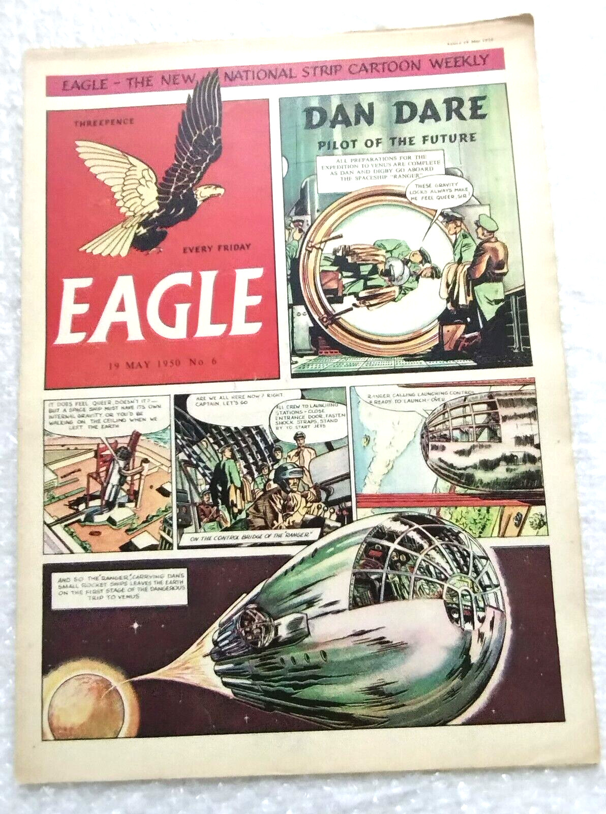 Eagle Comic Vol 1 No 6 -  19th May 1950 - Strip Cartoon Very Good - Original