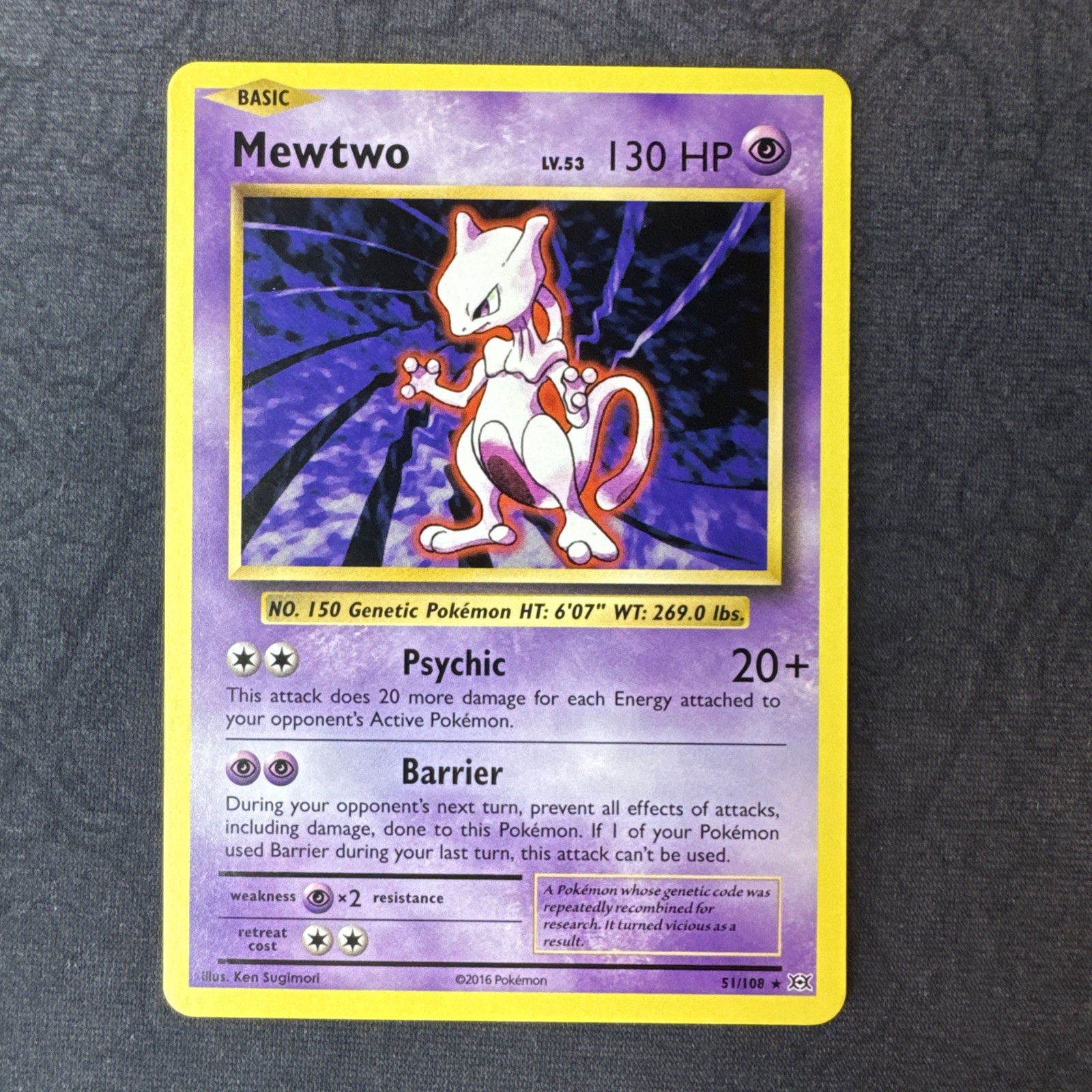 Mewtwo 51/108 Evoluzioni Pokemon Regolare MJ