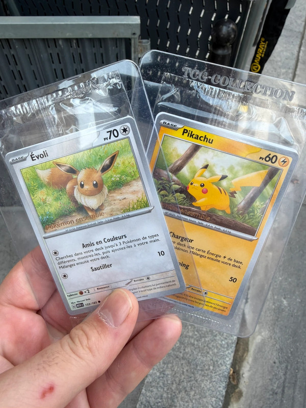 Duo Evoli Pikachu Pokémon ensemble pokeposte 151