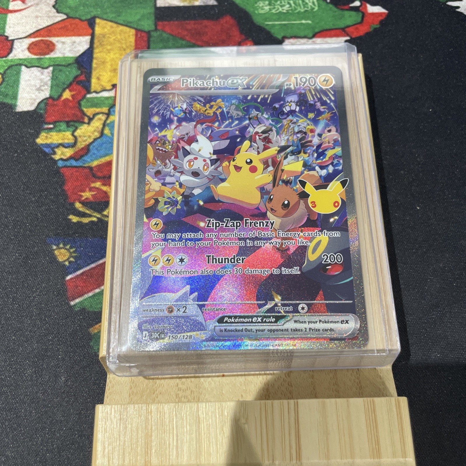 Pokemon Night Pikachu ex 150/128 SIR 30th Anniversary Celebration Holo NM