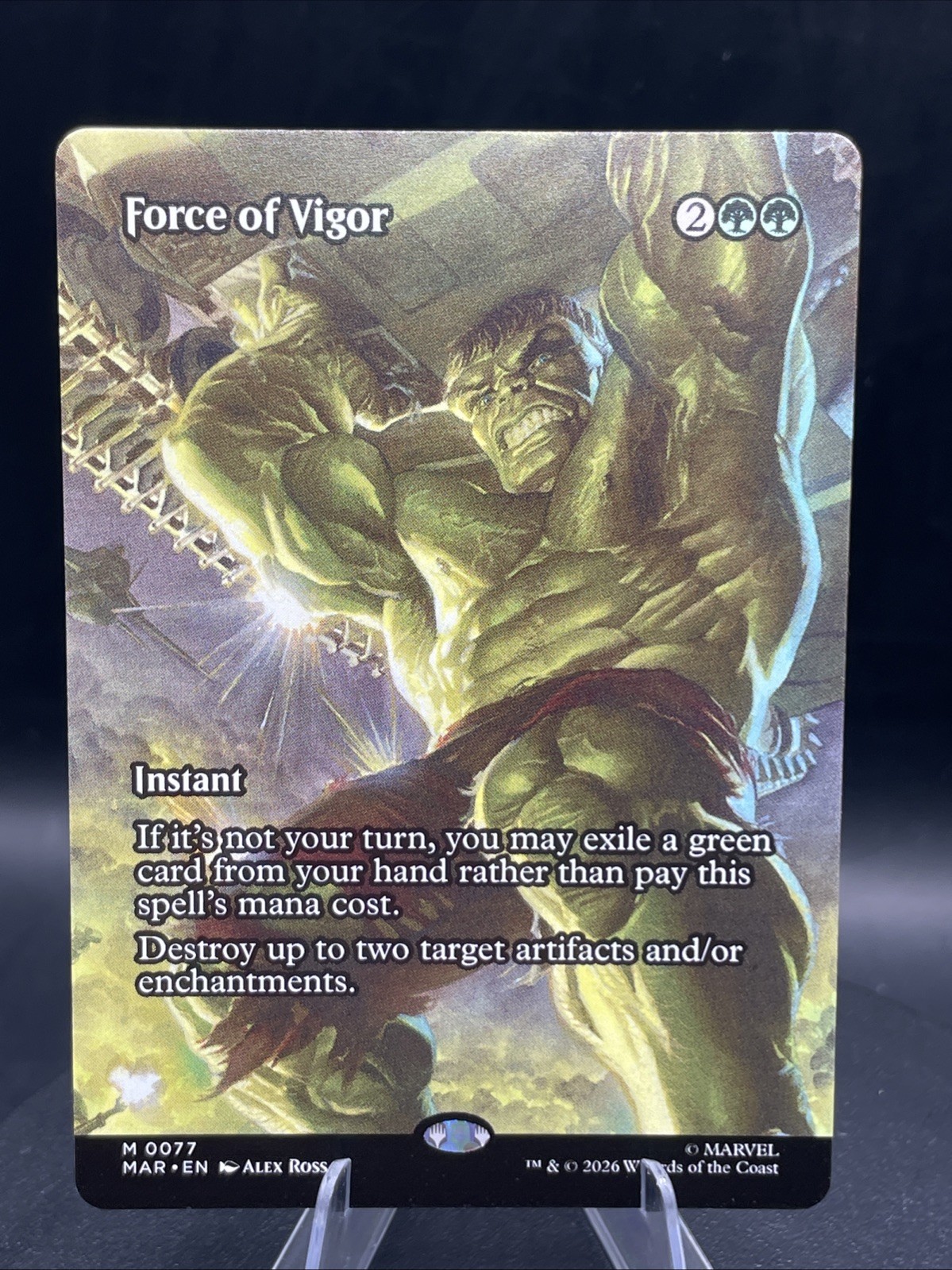 Force of Vigor Borderless 77 Marvel Universe Eternal Legal Magic the Gathering