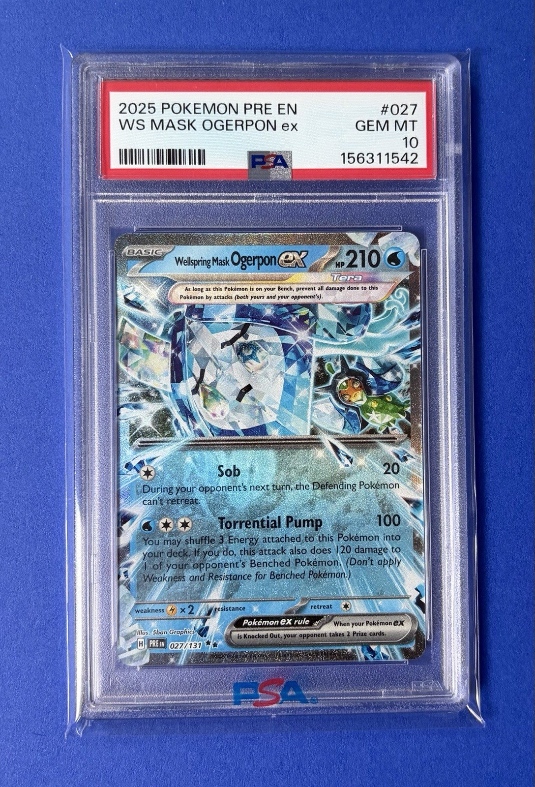 2025 Pokémon PRE EN WS Mask Ogerpon ex #027 PSA 10 GEM MT