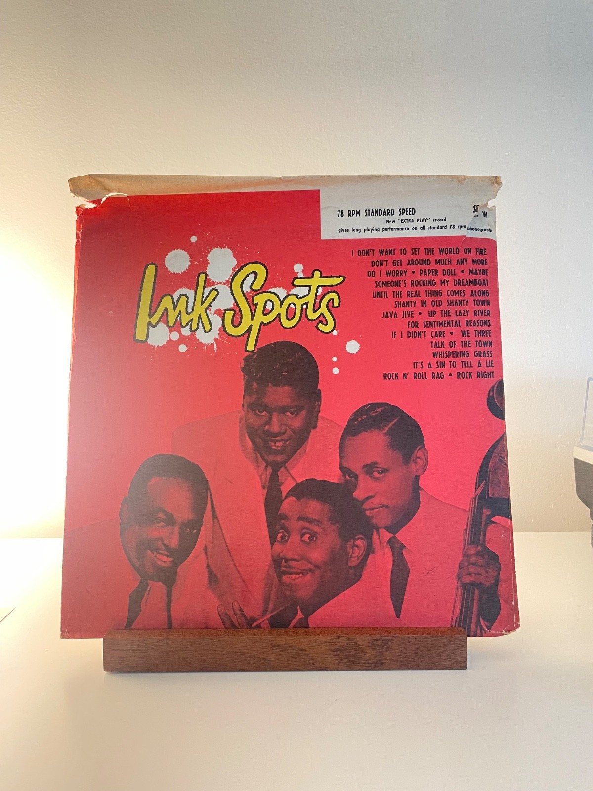 Ink Spots 78 RPM Record Set Waldorf  w/ "I Don't Want to Set the World On Fire"