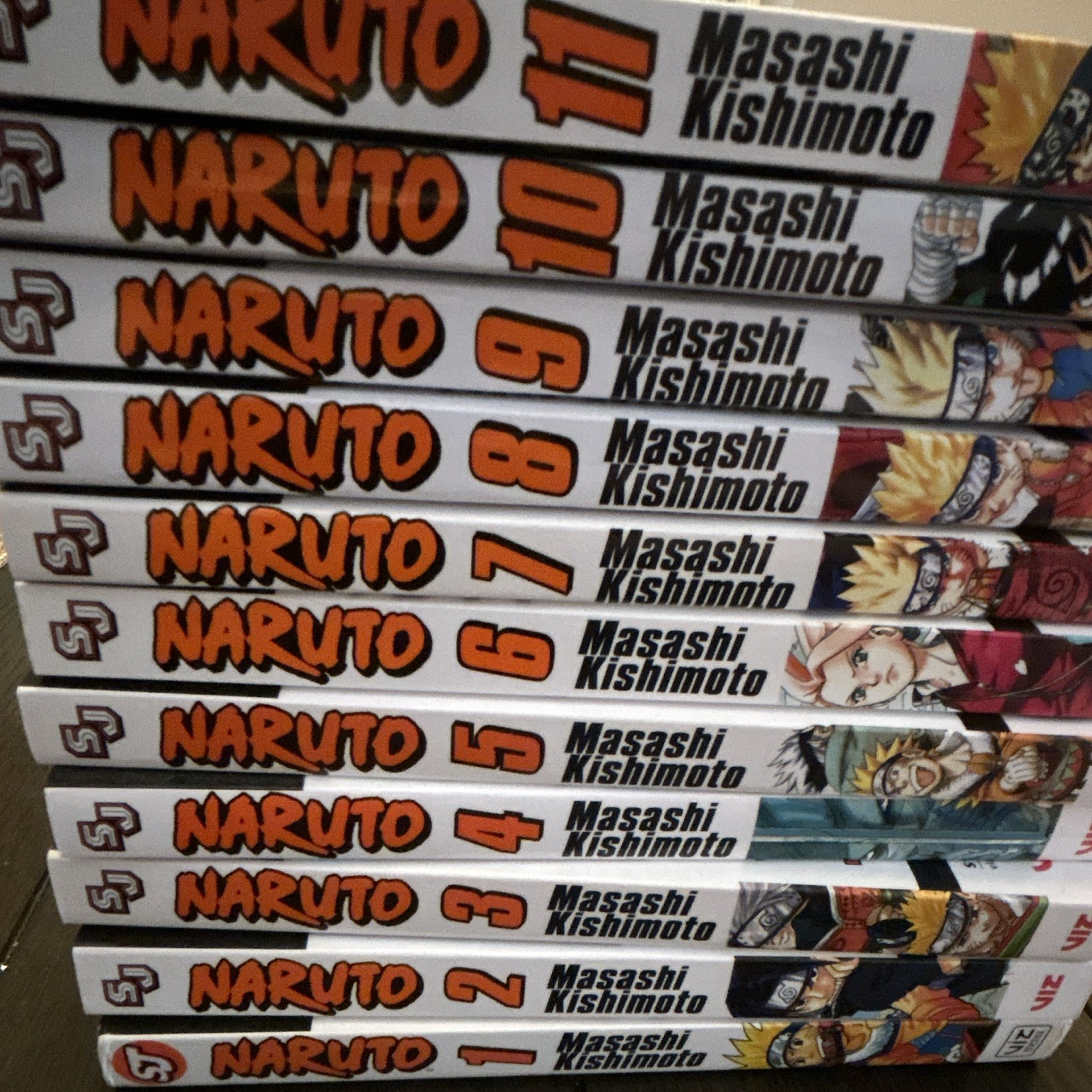 Naruto Manga Vol 1-11 Lotto Copertina Morbida Inglese Masashi Kishimoto VIZ