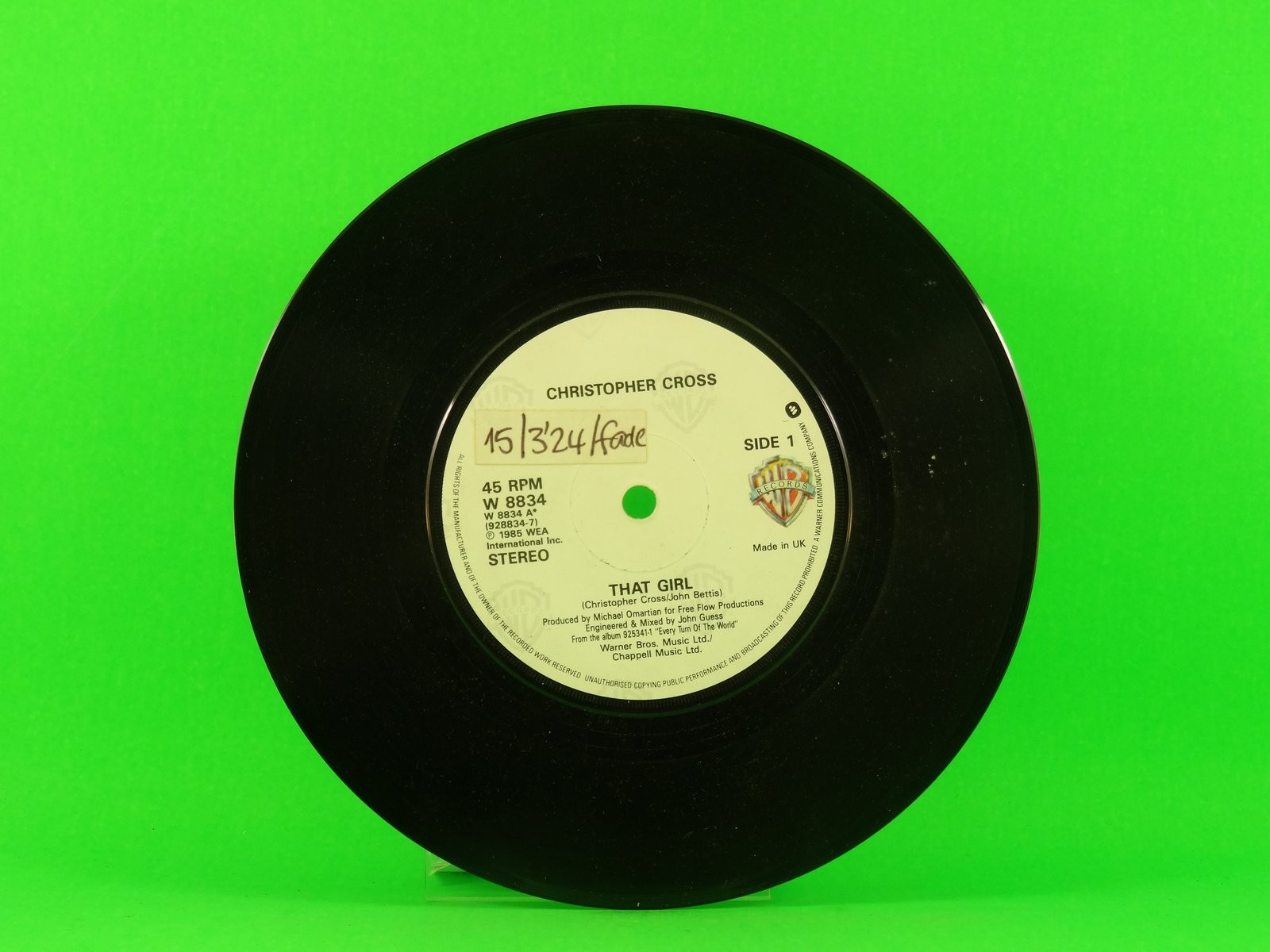 CROSS,CHRISTOPHER THAT GIRL (137) 7" WB