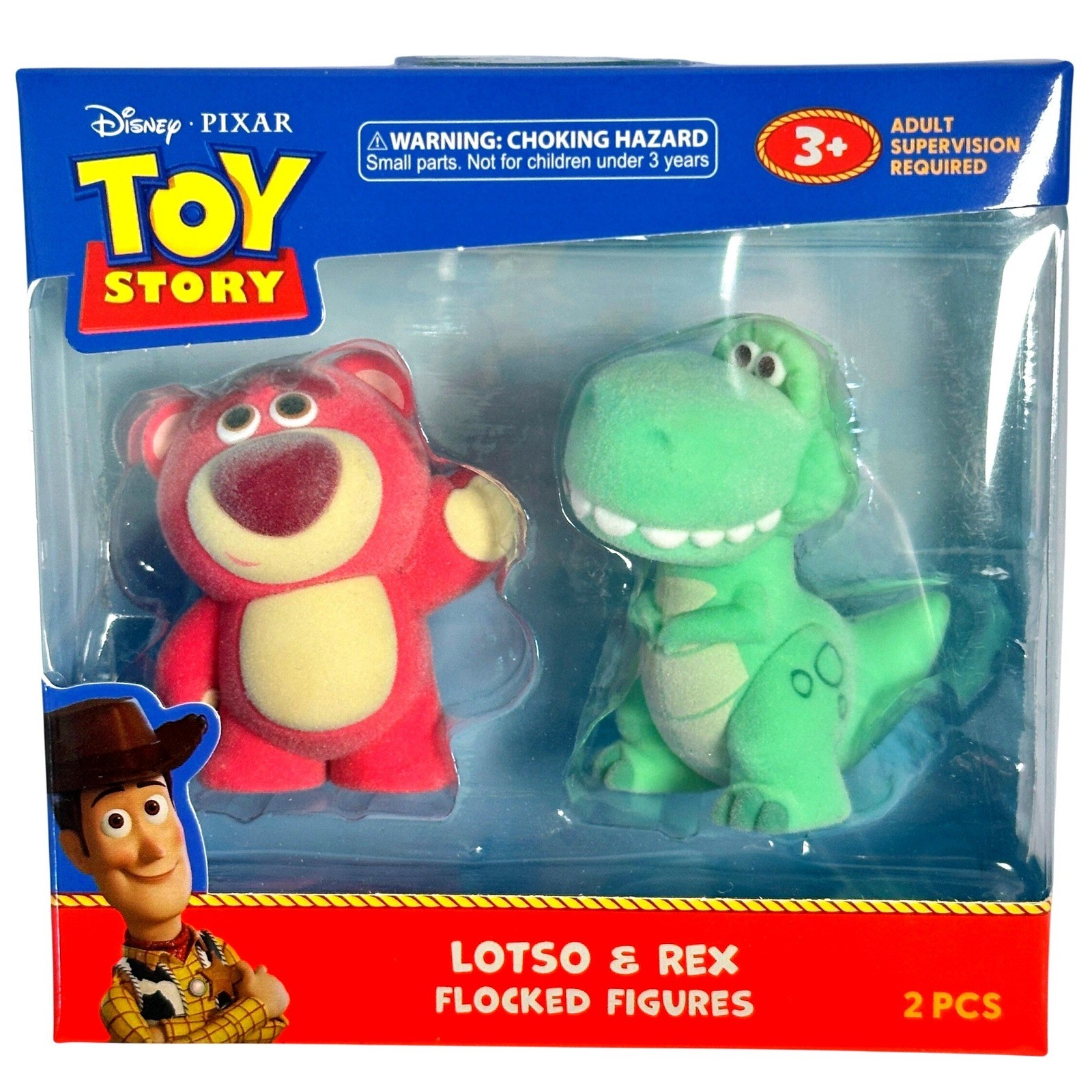 Disney Toy Story Personaggi Floccati Bambini 2pz Lotso Rex Rosa Verde Nuovi FT-0008-3