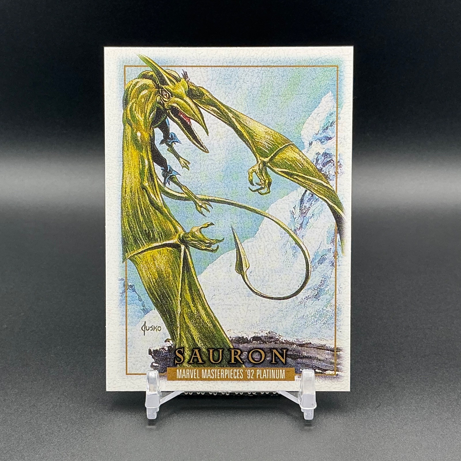 Sauron 2024 Upper Deck Marvel Masterpieces '92 Platinum #76 Leather