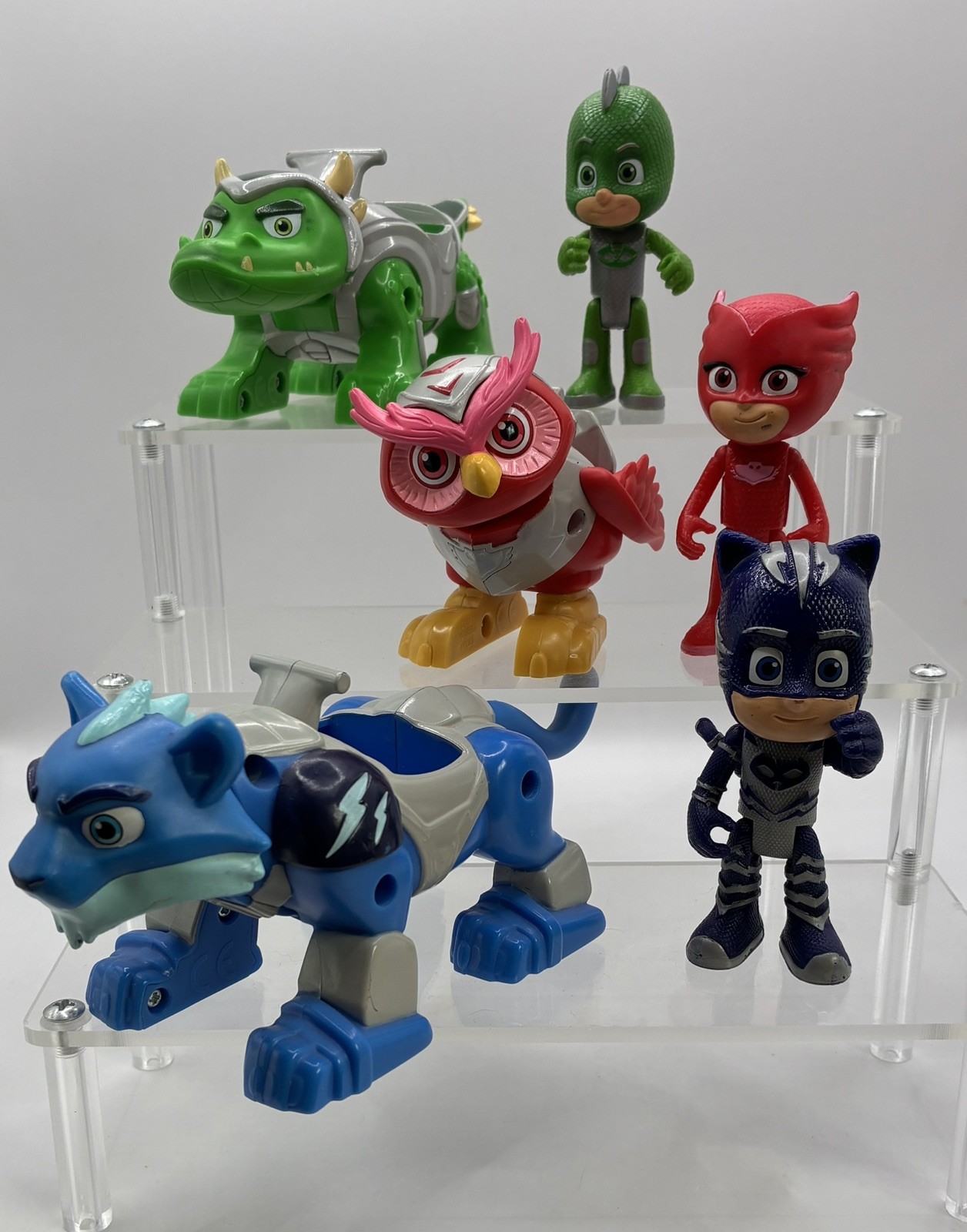 PJ Masks Set di 3 personaggi giocattolo Animal Power Hero Catboy Owelette Gekko Hasbro