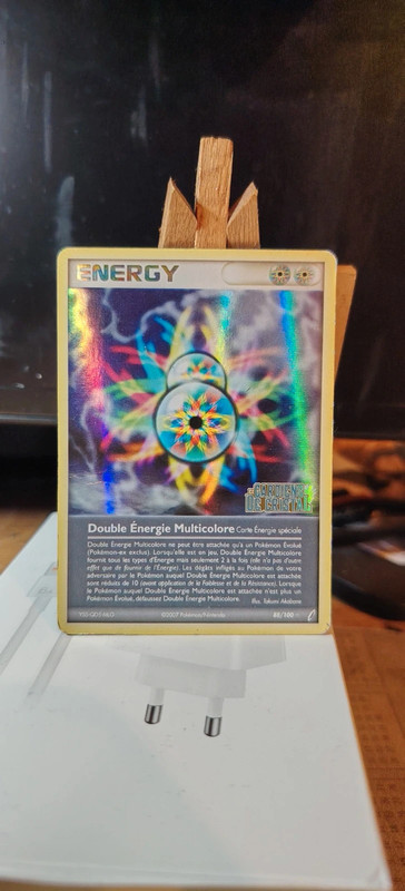 Double Énergie Multicolore (EM 87) EX Gardiens de Cristal Holo Reverse Stamp