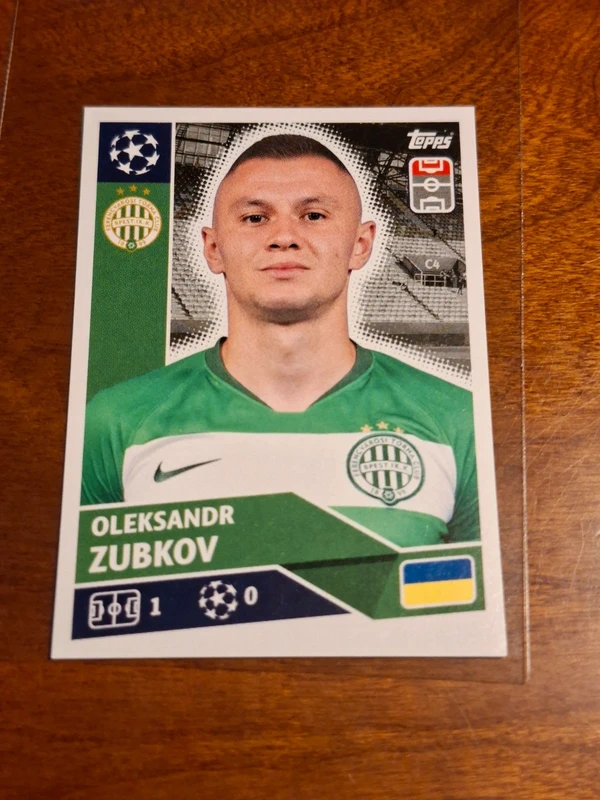Cromo Oleksandr Zubkov - Ferencváros - Topps Champions League 2020-21