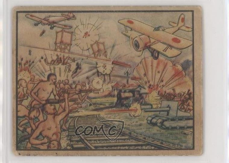 1938 Gum Inc Horrors of War R69 Twenty Naked Chinese Nationalists Charge Foe 7i2