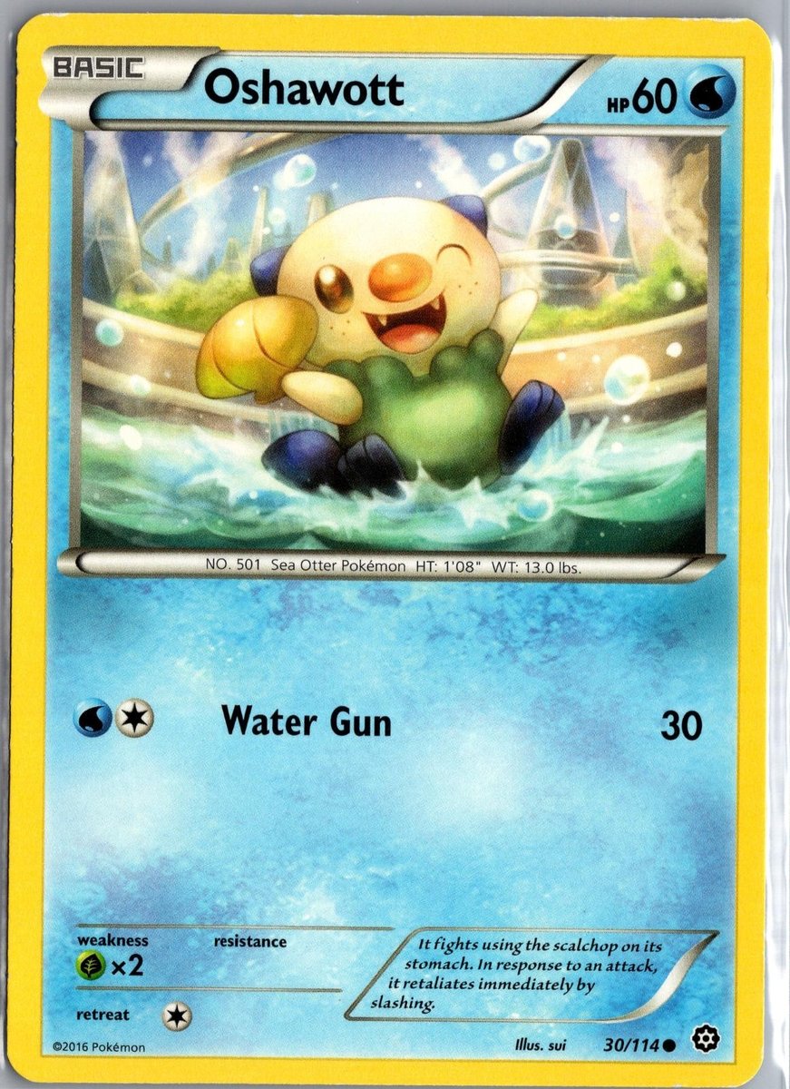 Pokemon Oshawott 30/114 comune assedio a vapore giocato poco