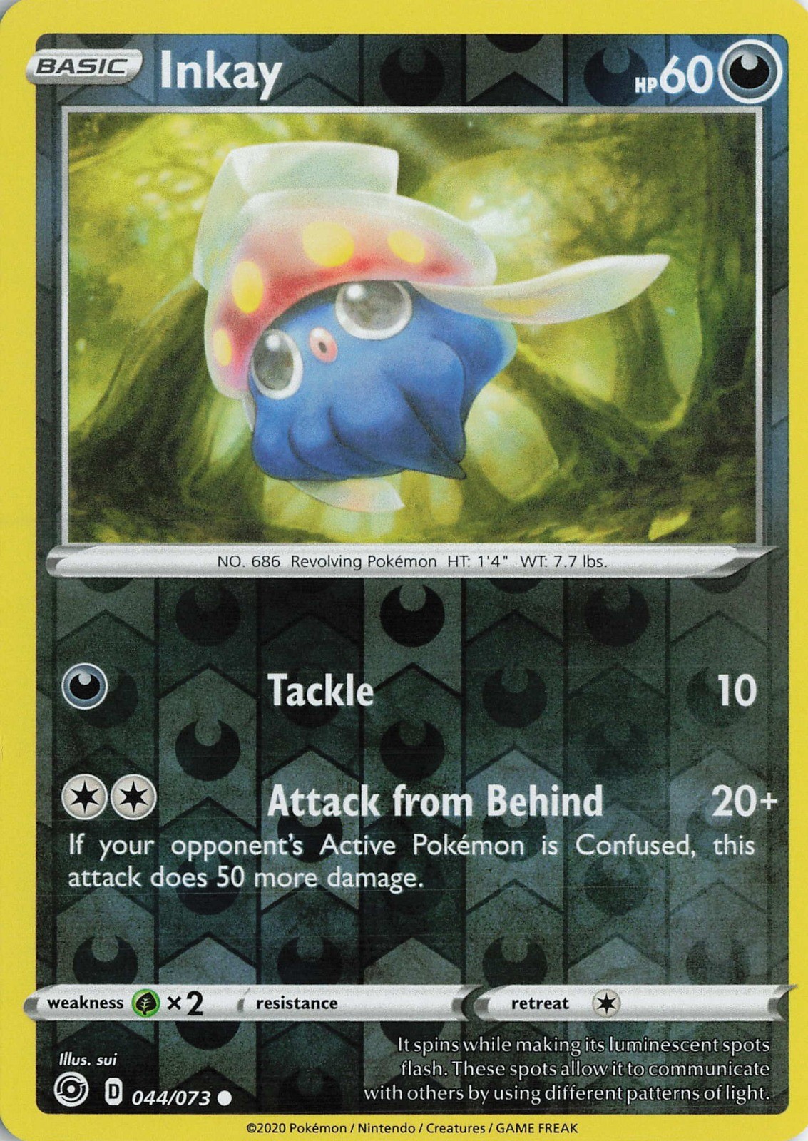 Inkay Reverse Holo Common LP 44/73 sui