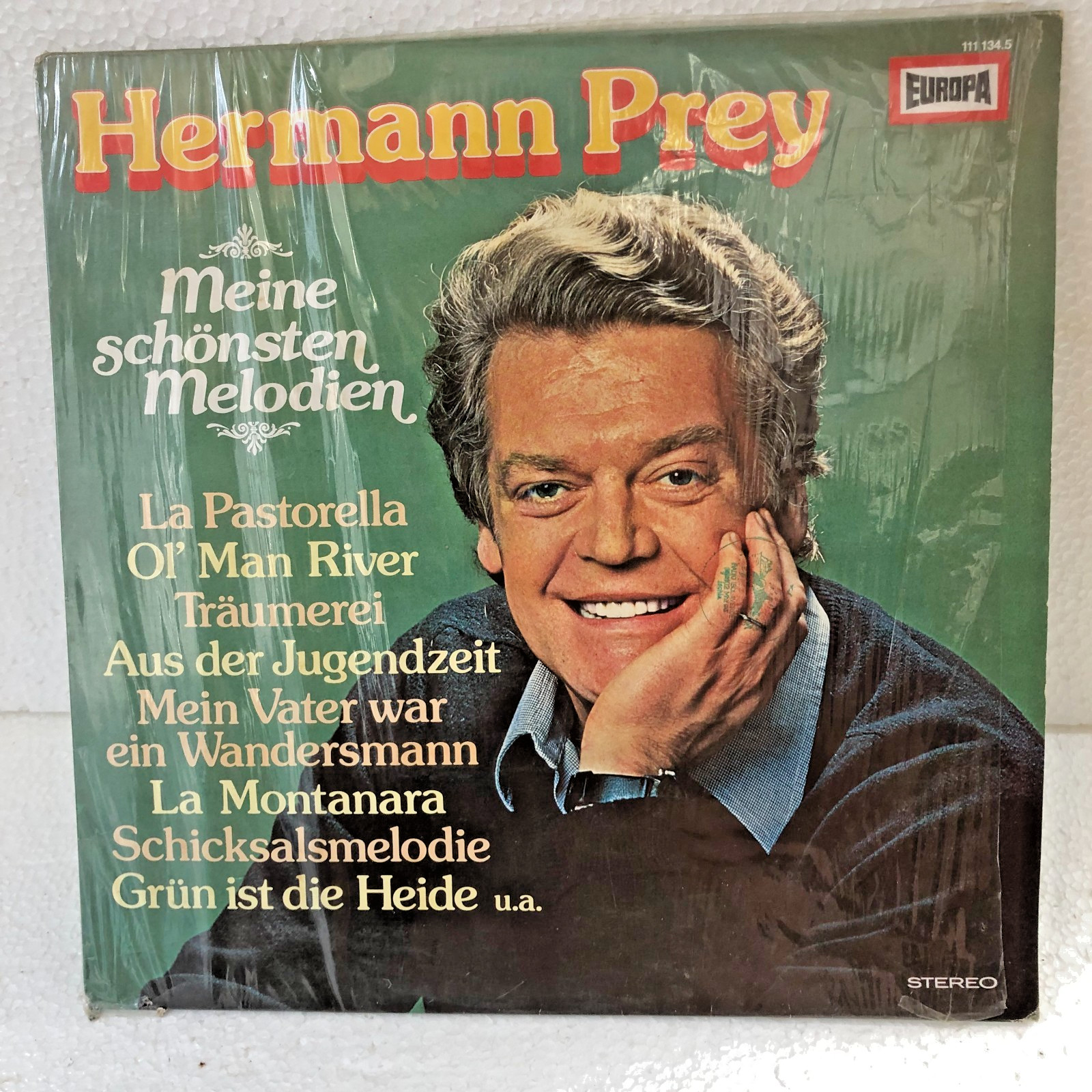 HERMANN PREY MEINE SCHÖNSTEN MELODIEN LP 12" 33 RPM 1979 EUROPA 111134.5 GERMANY