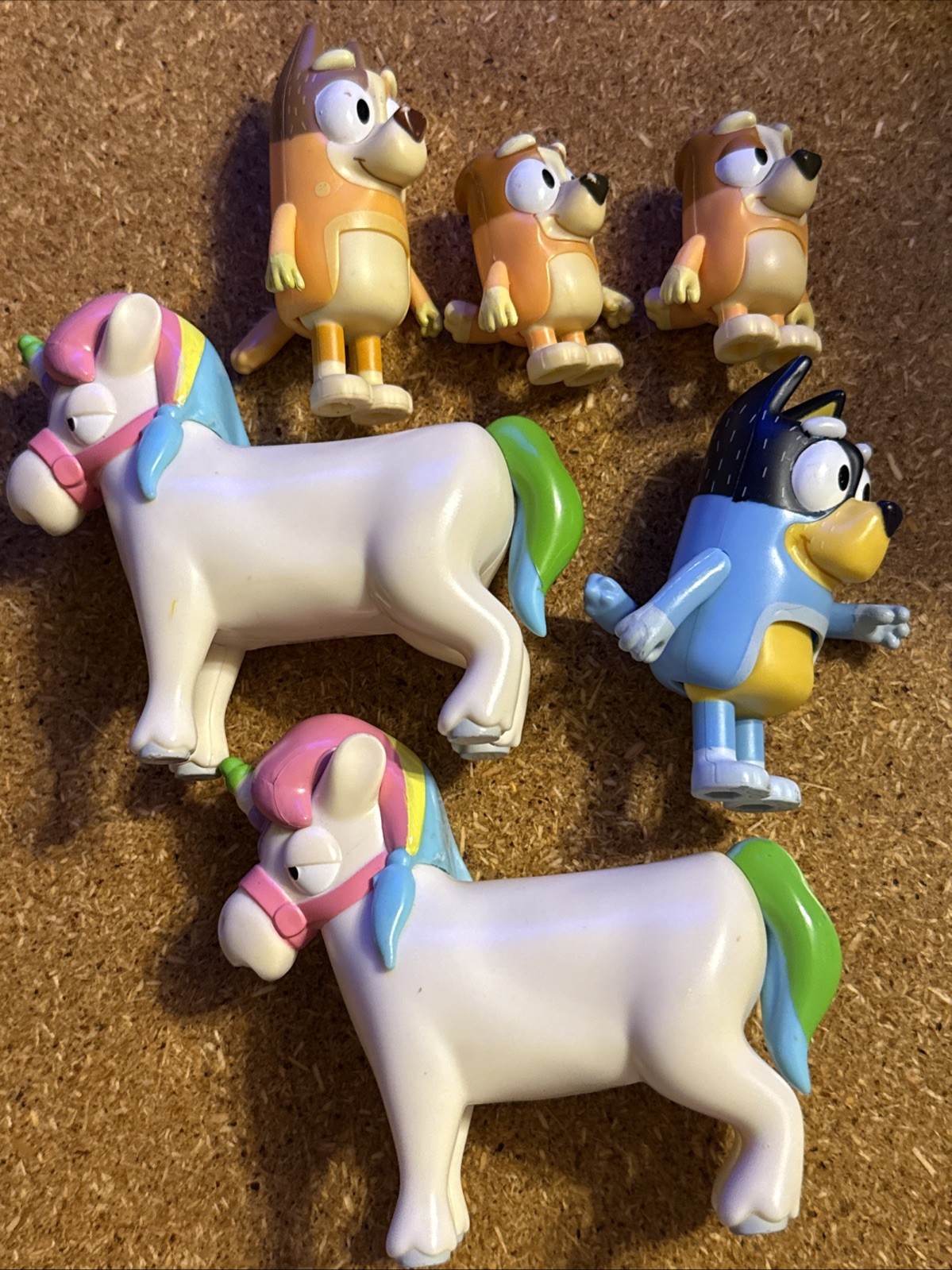 Lotto Figurine Bluey And Friends Unipony Alce Giocattoli in Plastica